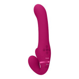 STRAP-ON SIN ARNÉS AI DUAL VIBRATING AIR WAVE TICKLER VIVE