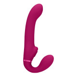 STRAP-ON SIN ARNÉS AI DUAL VIBRATING AIR WAVE TICKLER VIVE