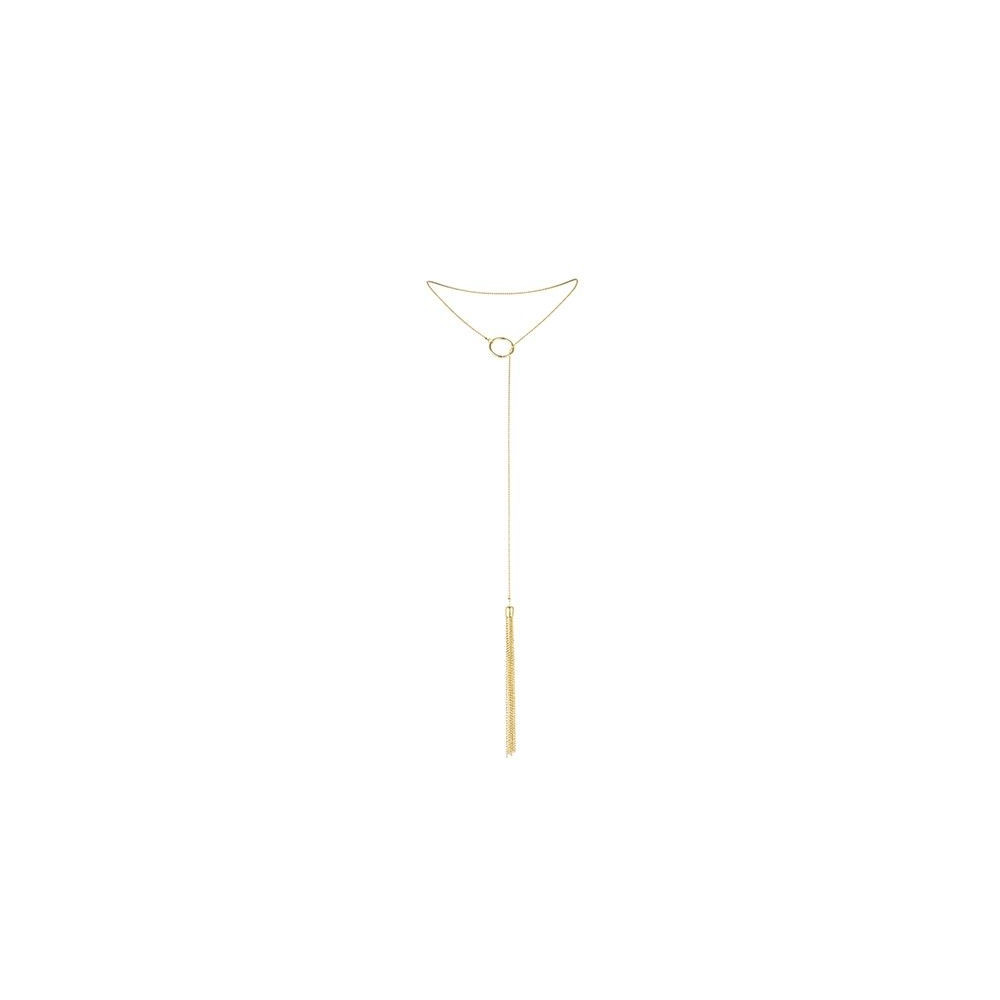 MAGNIFIQUE COLLAR METLICO CON FLECOS DORADO