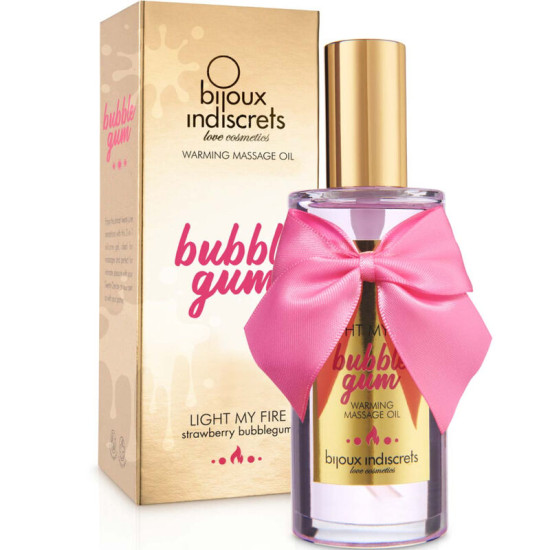 INDISCRETS LIGHT MY FIRE ACEITE MASAJE EFECTO CALOR SABOR CHICLE