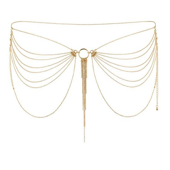 MAGNIFIQUE JOYA DE CADENAS METLICAS PARA CINTURA DORADA