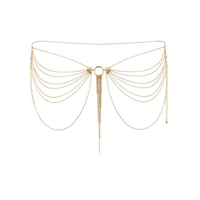 MAGNIFIQUE JOYA DE CADENAS METLICAS PARA CINTURA DORADA