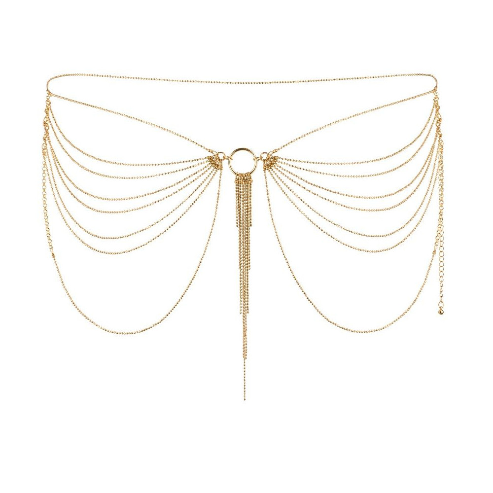 MAGNIFIQUE JOYA DE CADENAS METLICAS PARA CINTURA DORADA