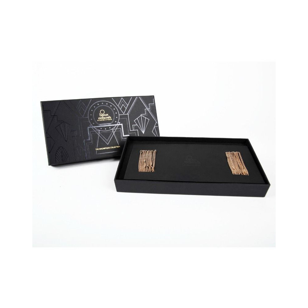 MAGNIFIQUE JOYA DE CADENAS METLICAS PARA CINTURA DORADA