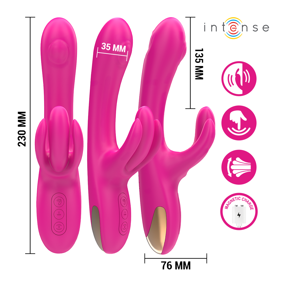 BRITNEY VIBRADOR MULTIFUNCIÓN RABBIT 23 CM ROSA