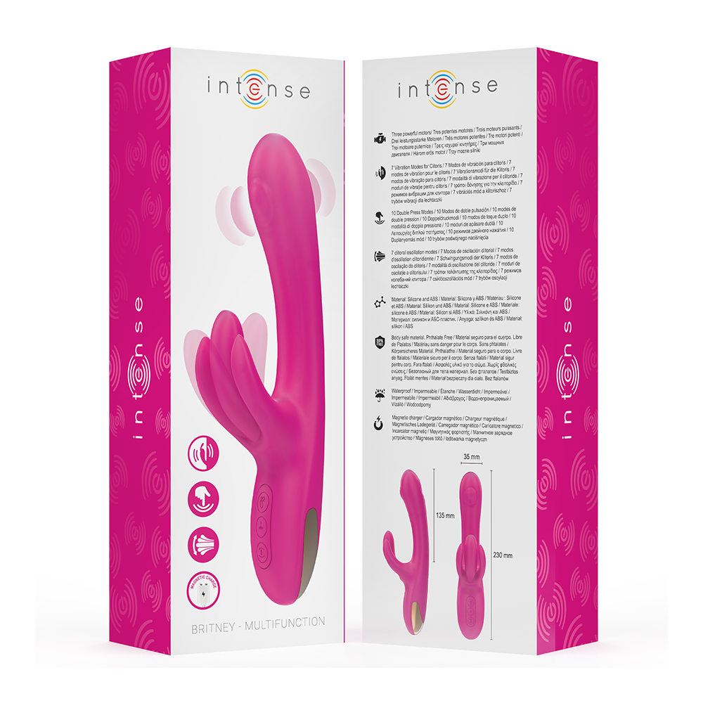 BRITNEY VIBRADOR MULTIFUNCIÓN RABBIT 23 CM ROSA