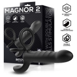 Magnor Dildo con Anillo Doble y Estimulador de Testículos