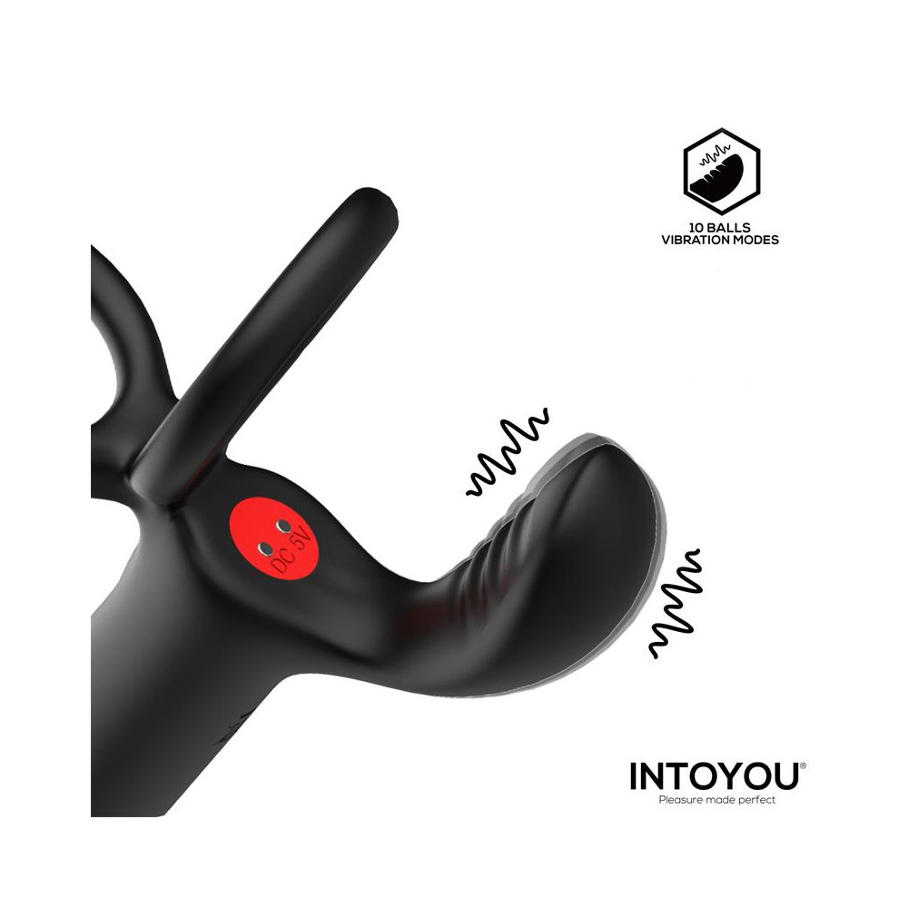 Magnor Dildo con Anillo Doble y Estimulador de Testículos