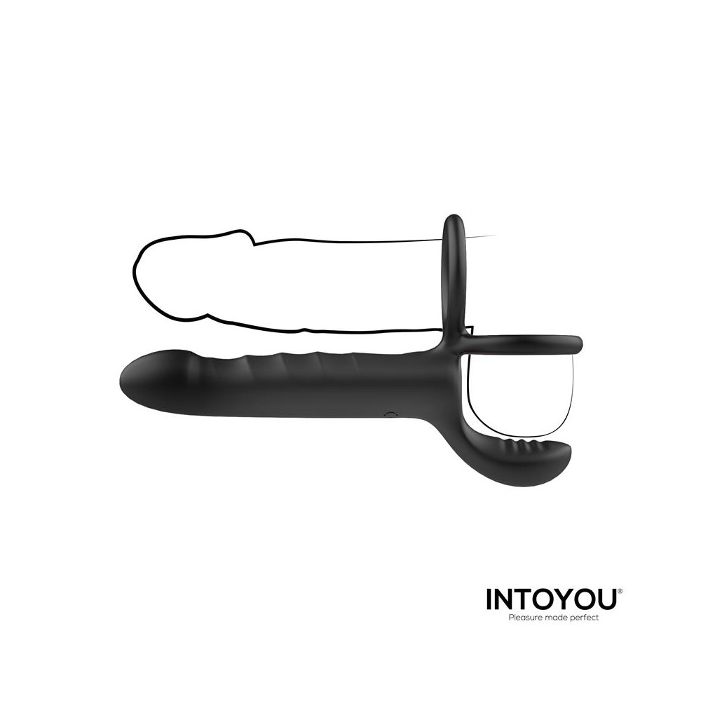 Magnor Dildo con Anillo Doble y Estimulador de Testículos