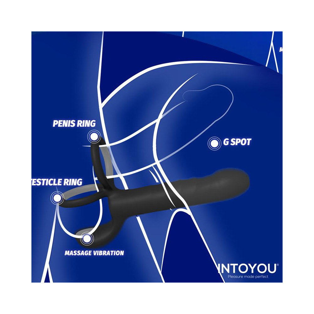 Magnor Dildo con Anillo Doble y Estimulador de Testículos