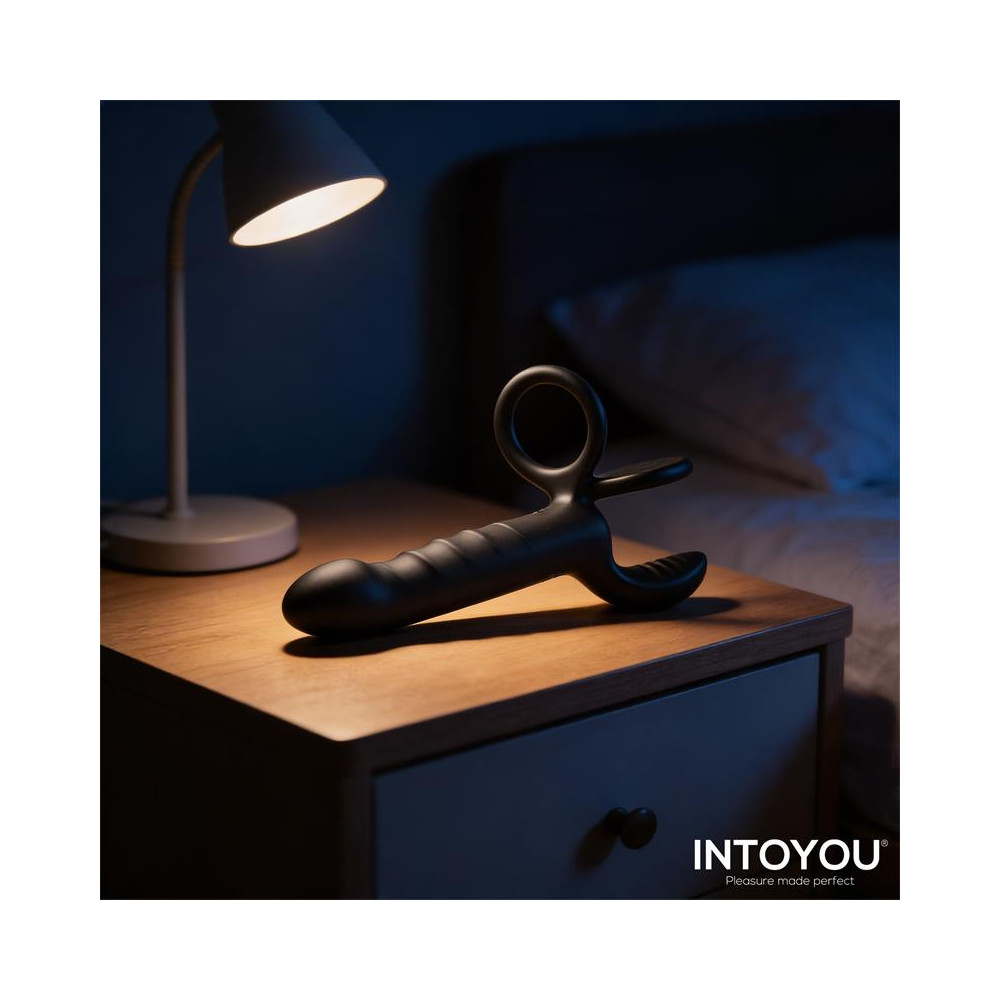 Magnor Dildo con Anillo Doble y Estimulador de Testículos