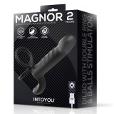 Magnor Dildo con Anillo Doble y Estimulador de Testículos