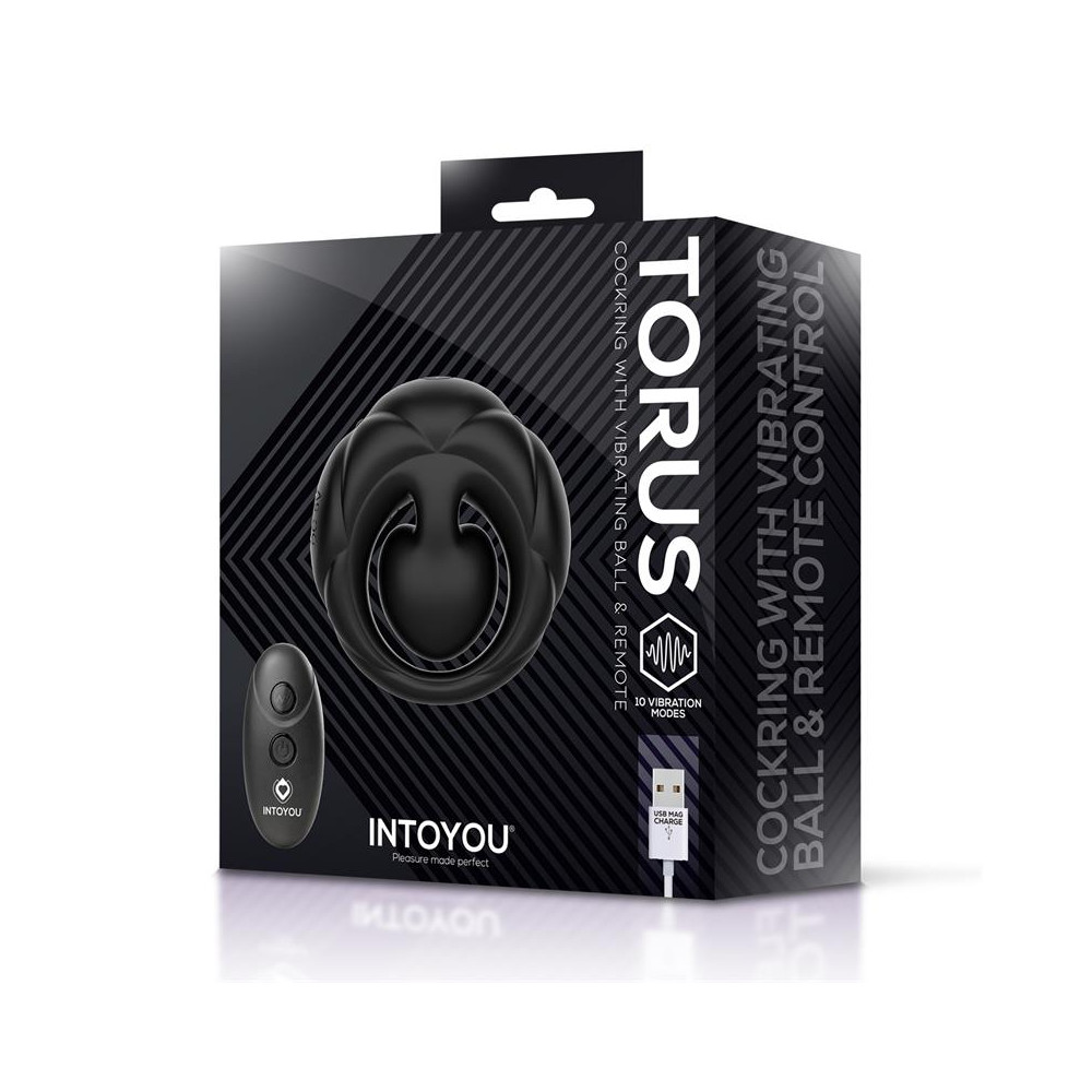 Torus Anillo Vibrador con Bola Clitoriana con Control Remoto