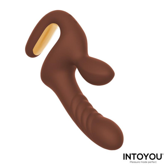 Mocca Vibrador con Thrusting y Mango Ergonómico
