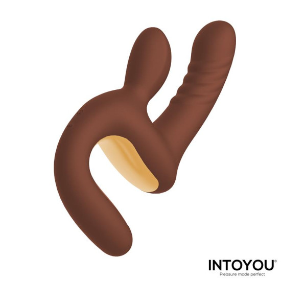 Mocca Vibrador con Thrusting y Mango Ergonómico