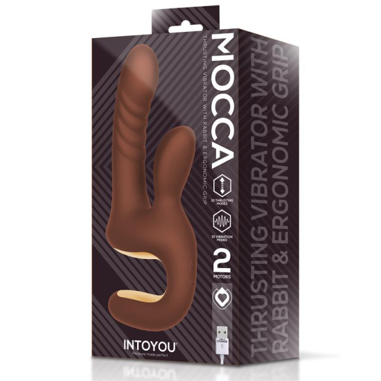 Mocca Vibrador con Thrusting y Mango Ergonómico