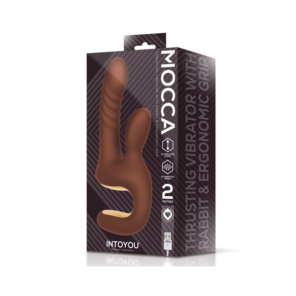 Mocca Vibrador con Thrusting y Mango Ergonómico