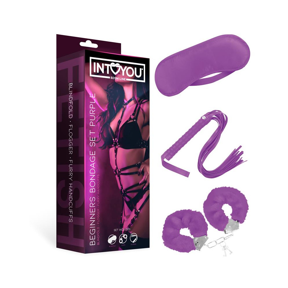 Set de Bondage para Principiantes Beginners 3 Piezas Púrpura