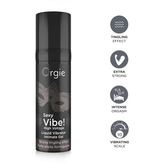 GEL CON VIBRACIÓN SEXY VIBE HIGH VOLTAGE 15ML