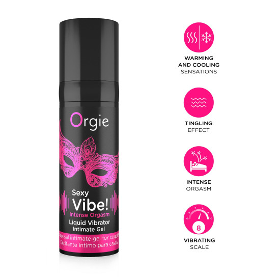 GEL CON EFECTO DE VIBRACIÓN INTENSE ORGASM 15ML