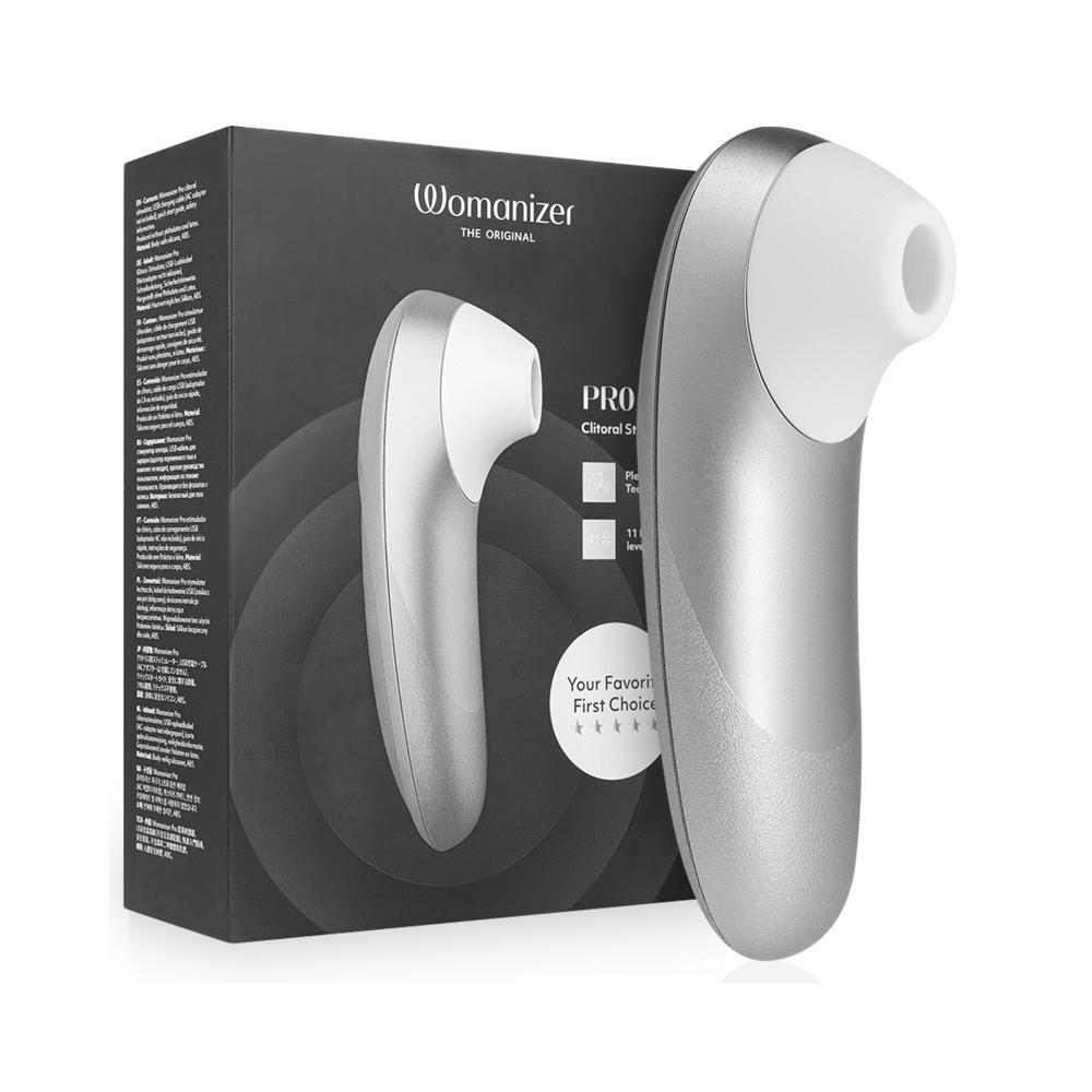 PRO VIBRANT ESTIMULADOR DE CLÍTORIS GRIS PLATA - WOMANIZER