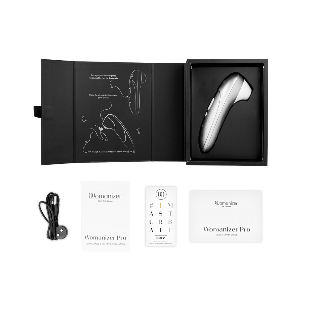 PRO VIBRANT ESTIMULADOR DE CLÍTORIS GRIS PLATA - WOMANIZER