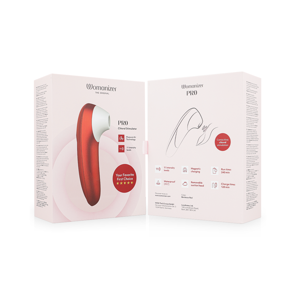 PRO VIBRANT ESTIMULADOR DE CLÍTORIS BURDEOS - WOMANIZER