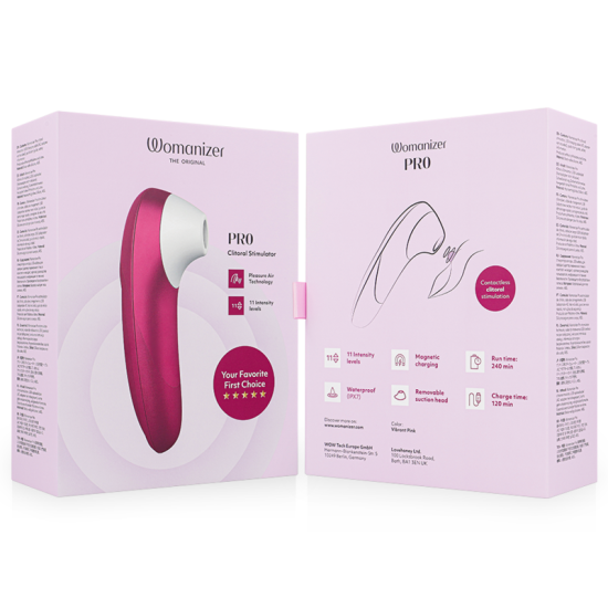 PRO VIBRANT ESTIMULADOR DE CLÍTORIS ROSA WOMANIZER