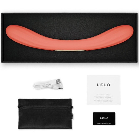 BOOMERANG VIBRADOR DE DOBLE EXTREMO ROJO CORAL LELO