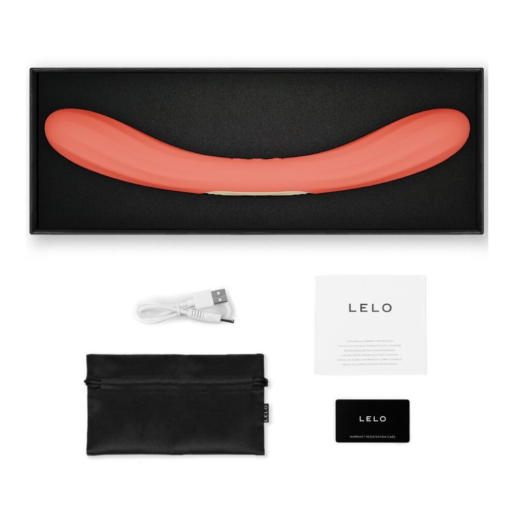 BOOMERANG VIBRADOR DE DOBLE EXTREMO ROJO CORAL LELO