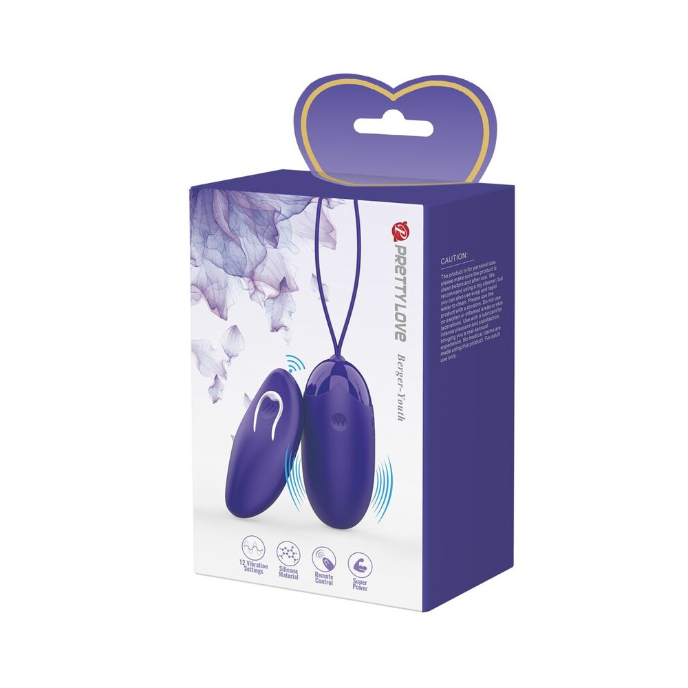 BERGER YOUTH HUEVO VIBRADOR CONTROL REMOTO VIOLETA