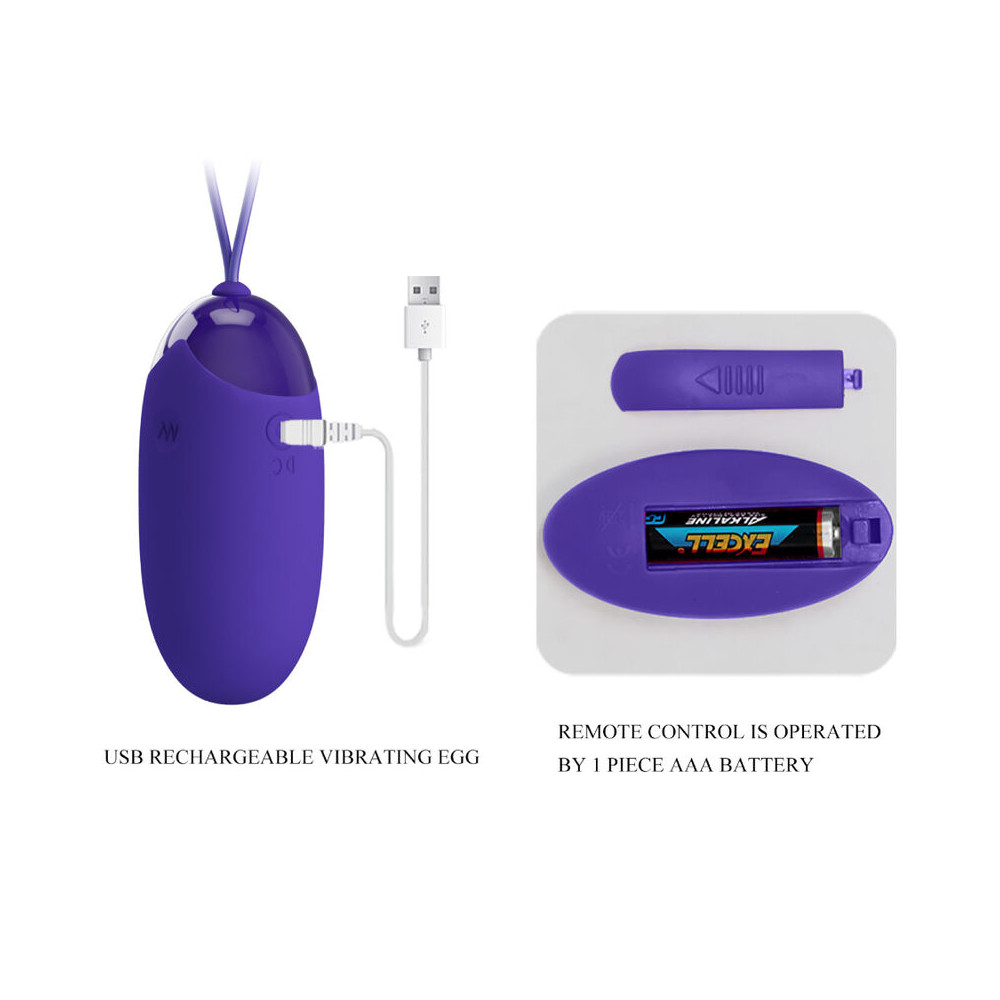 BERGER YOUTH HUEVO VIBRADOR CONTROL REMOTO VIOLETA