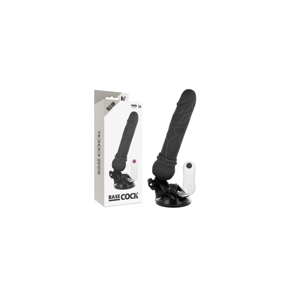 VIBRADOR REALÍSTICO CONTROL REMOTO NEGRO 19.5 CM -O- 4 CM