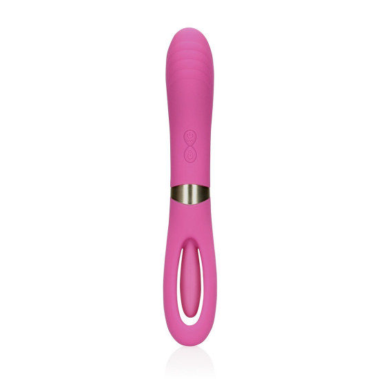 VIBRADOR DOUBLE-SIDED FLAPPING AND G-SPOT EXUBERANT PINK LOVELINE