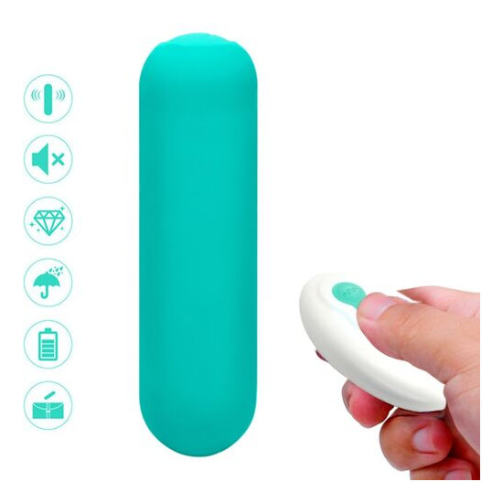 SPLASH JOIE BALA VIBRADORA SILICONA CONTROL REMOTO 10 VIBRACIONES 75 X 19 CM VERDE