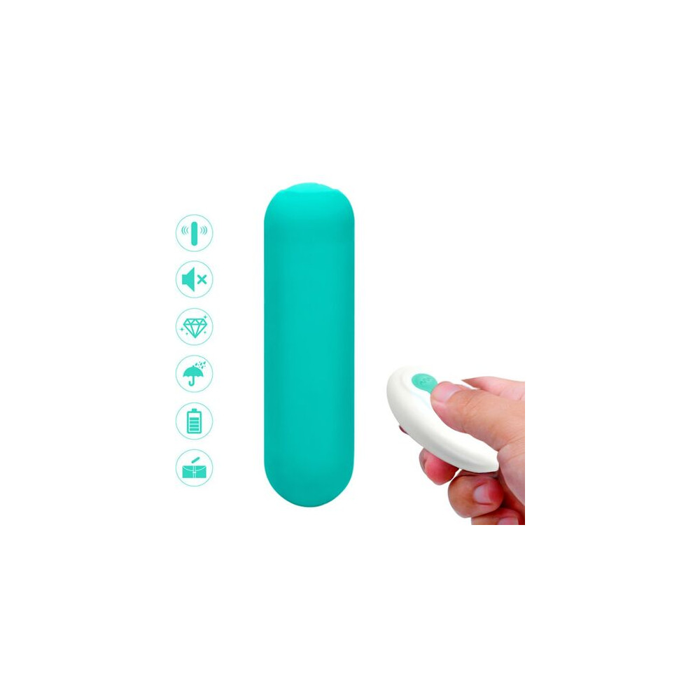 SPLASH JOIE BALA VIBRADORA SILICONA CONTROL REMOTO 10 VIBRACIONES 75 X 19 CM VERDE