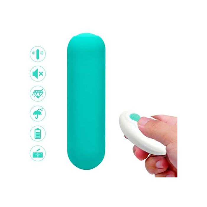 SPLASH JOIE BALA VIBRADORA SILICONA CONTROL REMOTO 10 VIBRACIONES 75 X 19 CM VERDE