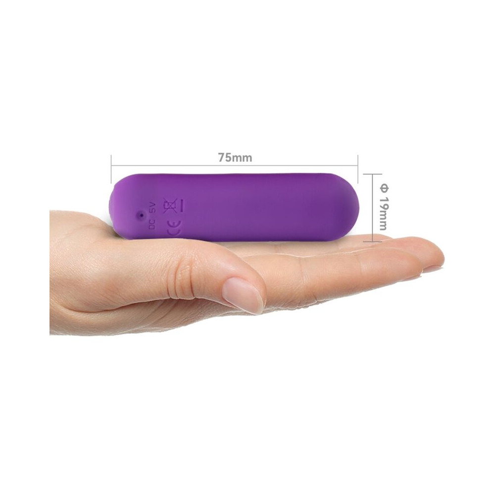 SPLASH JOIE BALA VIBRADORA SILICONA CONTROL REMOTO 10 VIBRACIONES 75 X 19 CM MORADO