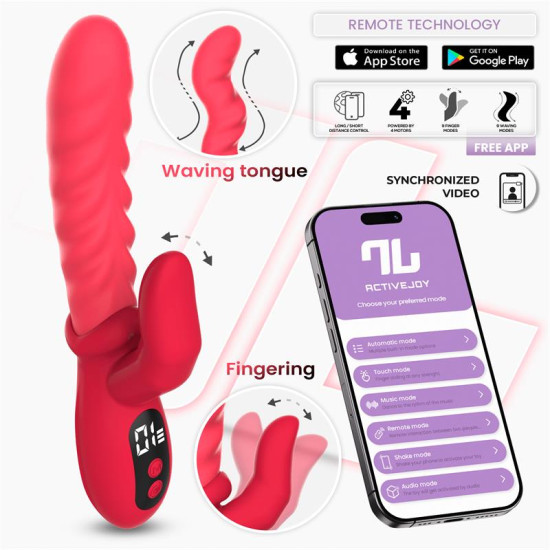 Tingly Vibrador con Finger y Movimiento Waving con APP