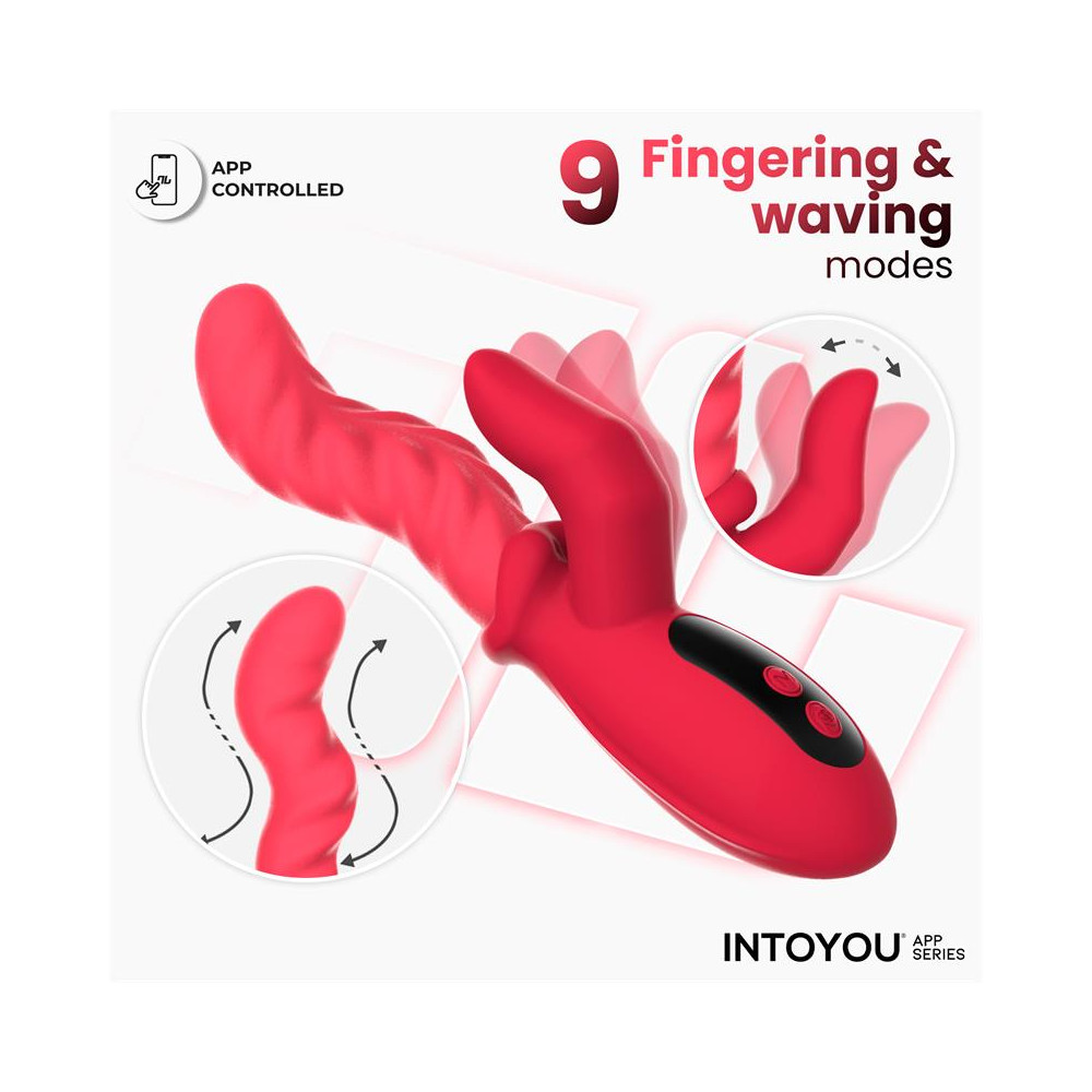 Tingly Vibrador con Finger y Movimiento Waving con APP