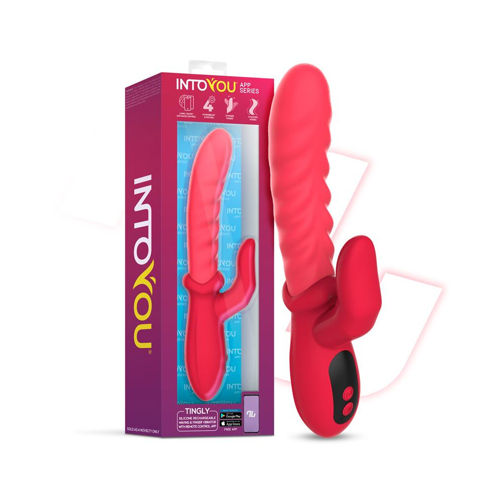 Tingly Vibrador con Finger y Movimiento Waving con APP
