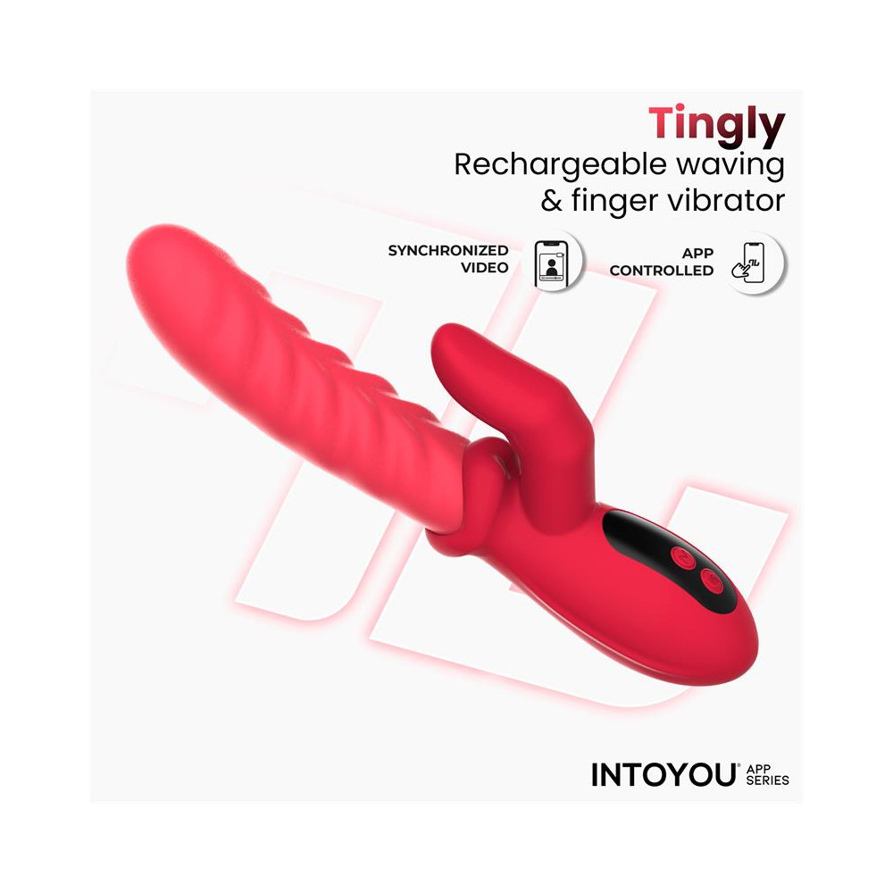 Tingly Vibrador con Finger y Movimiento Waving con APP