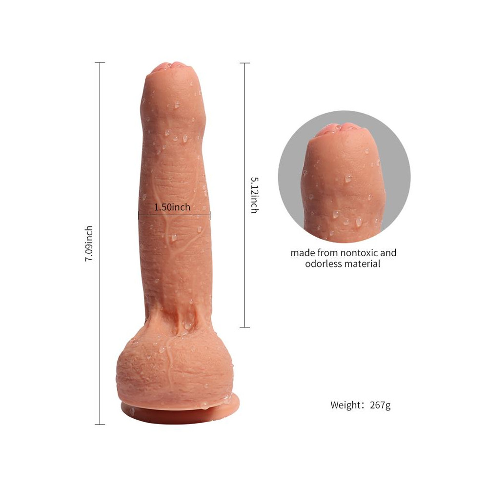 Azazel Dildo Silicona Doble Densidad 18 cm