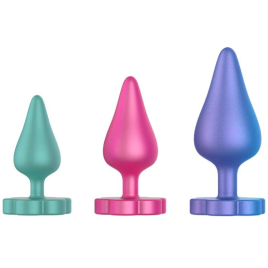 LUSTER KIT DE ENTRENAMIENTO ANAL S/M/L CON BASE EN FORMA DE FLOR