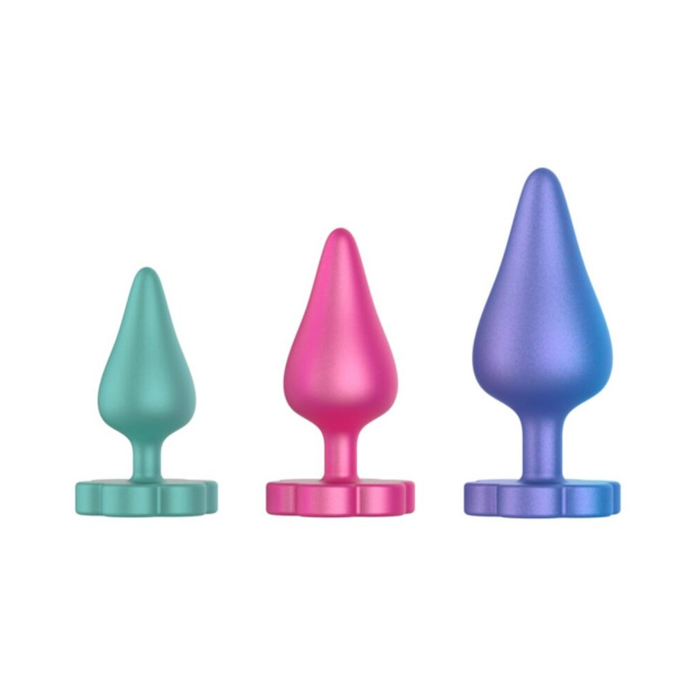 LUSTER KIT DE ENTRENAMIENTO ANAL S/M/L CON BASE EN FORMA DE FLOR
