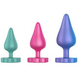LUSTER KIT DE ENTRENAMIENTO ANAL S/M/L CON BASE EN FORMA DE FLOR