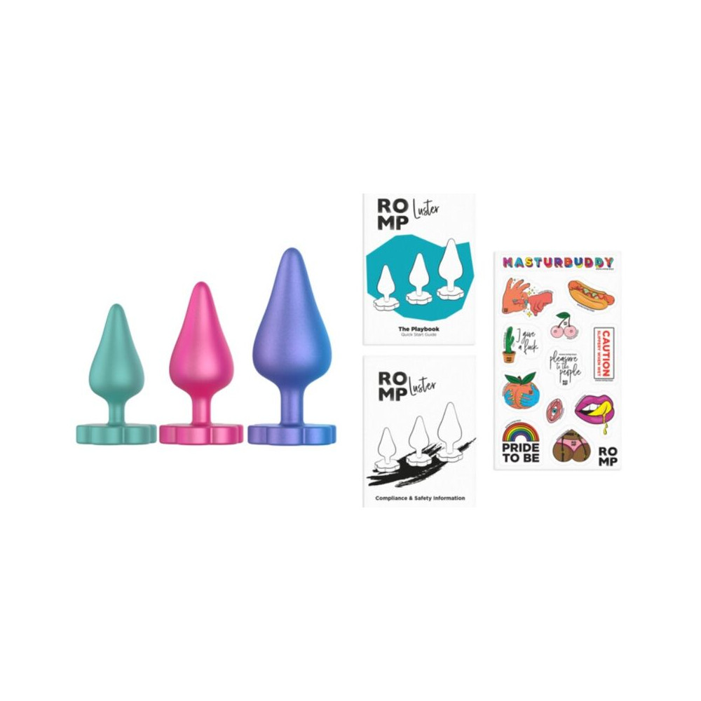 LUSTER KIT DE ENTRENAMIENTO ANAL S/M/L CON BASE EN FORMA DE FLOR