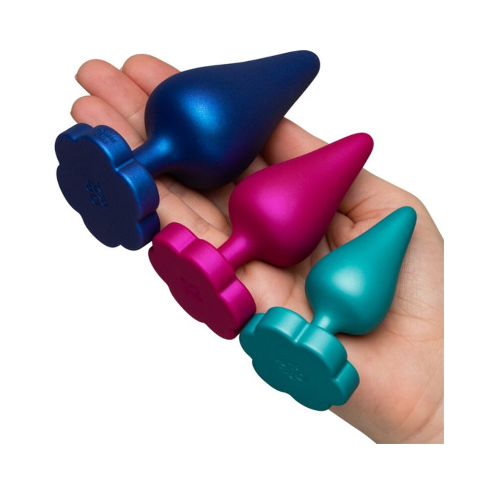 LUSTER KIT DE ENTRENAMIENTO ANAL S/M/L CON BASE EN FORMA DE FLOR