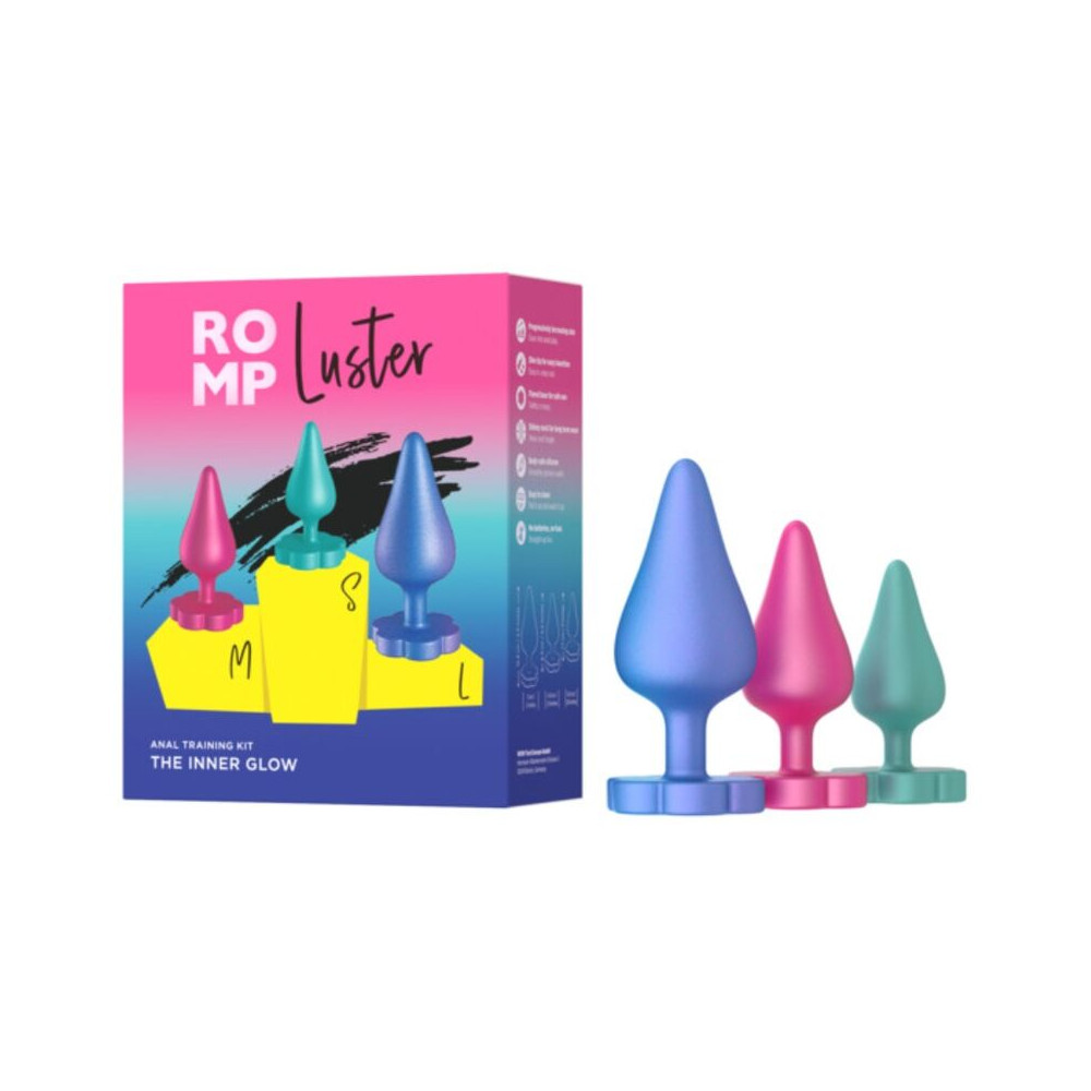 LUSTER KIT DE ENTRENAMIENTO ANAL S/M/L CON BASE EN FORMA DE FLOR