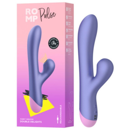 PULSE VIBRADOR RABBIT DUAL PUNTO G AZUL ELÉCTRICO